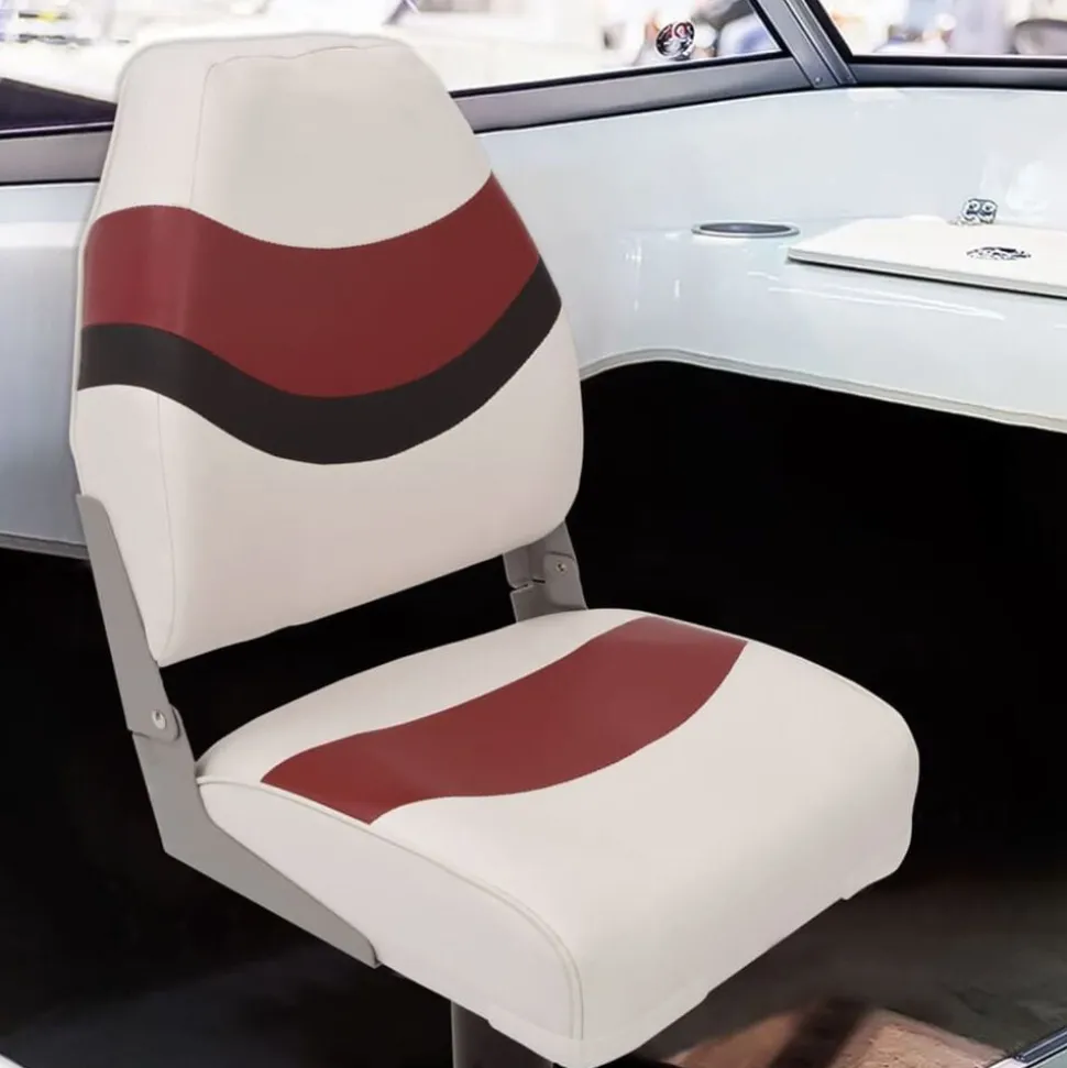 vidaXL Ensemble de sièges de bateau pliables lot de 2 dossier haut