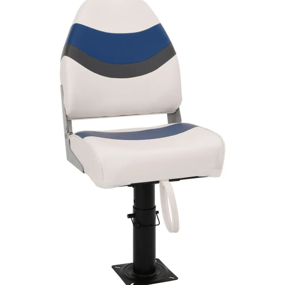 vidaXL Ensemble de sièges de bateau pliables lot de 2 dossier haut