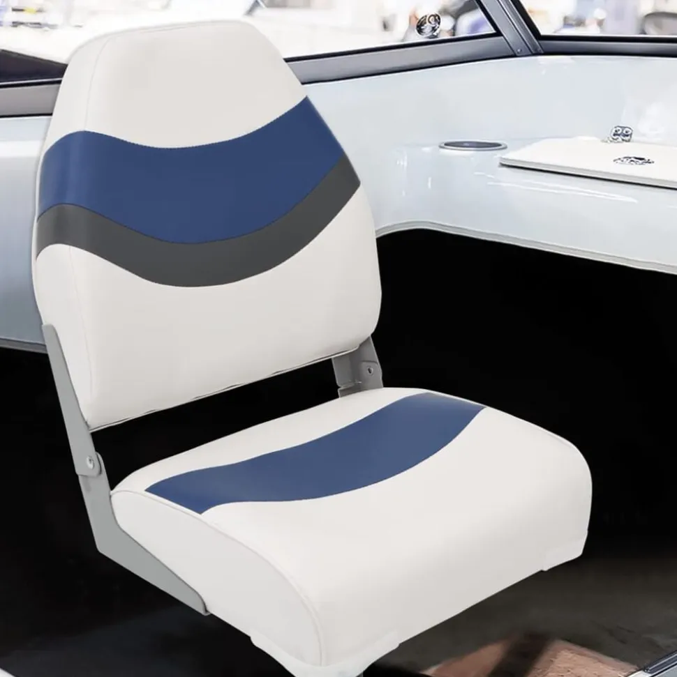 vidaXL Ensemble de sièges de bateau pliables lot de 2 dossier haut