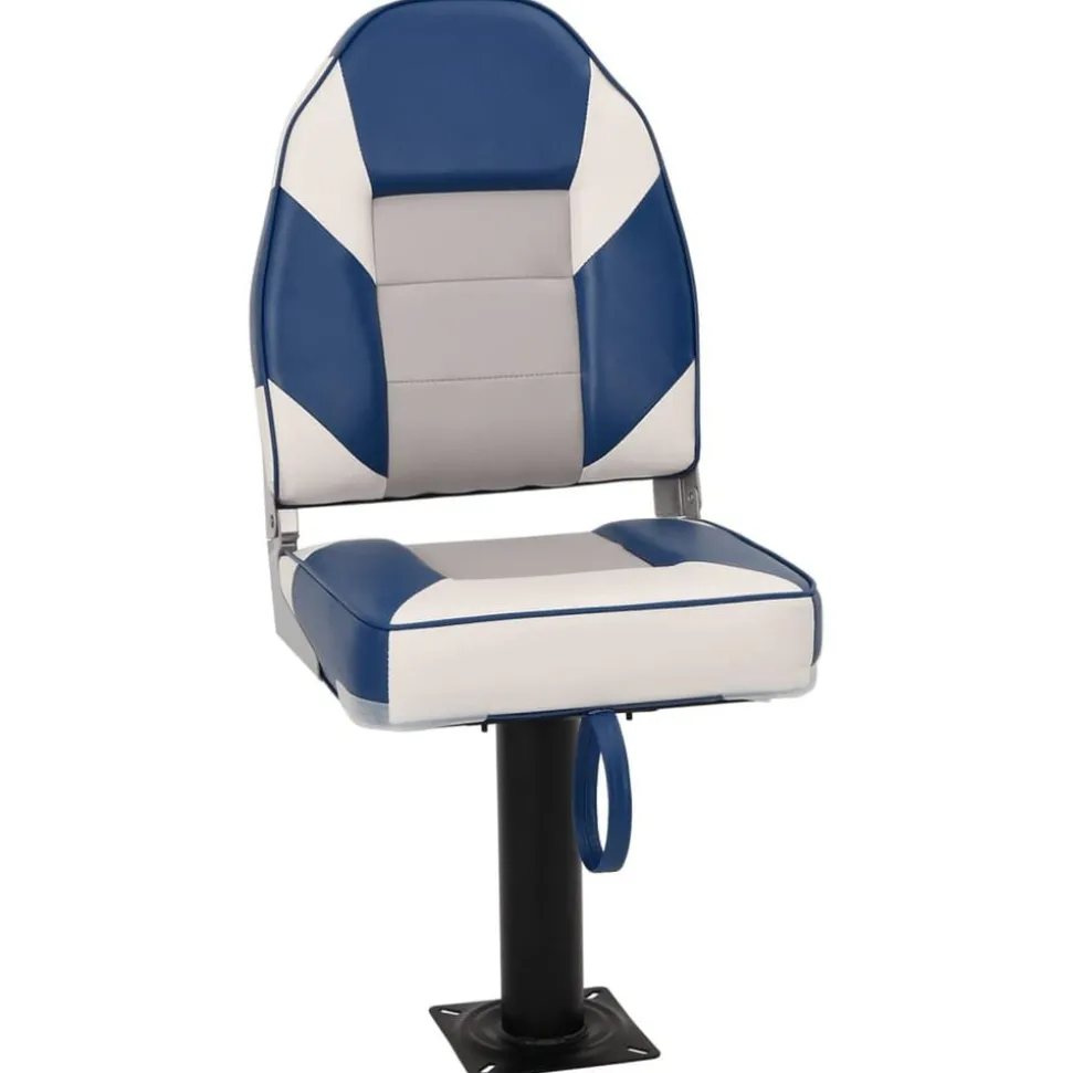 vidaXL Ensemble de sièges de bateau pliables lot de 2 dossier haut