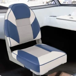vidaXL Ensemble de sièges de bateau pliables lot de 2 dossier haut
