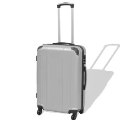 vidaXL Ensemble de valises à roulettes quatre pièces Argenté