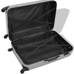 vidaXL Ensemble de valises à roulettes quatre pièces Argenté