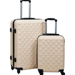 vidaXL Ensemble de valises rigides 2 pcs Doré ABS