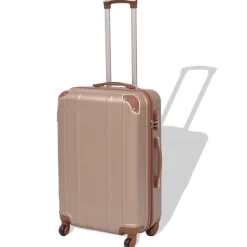 vidaXL Ensemble de valises à roulettes quatre pièces Champagne