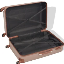 vidaXL Ensemble de valises à roulettes quatre pièces Champagne