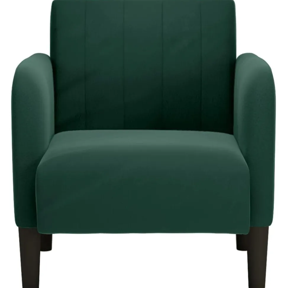vidaXL Fauteuil avec accoudoirs vert foncé 54 cm velours