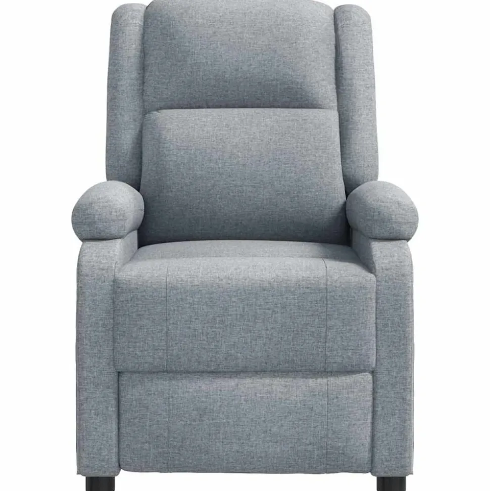 vidaXL Fauteuil de massage Gris clair Tissu