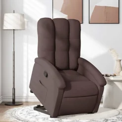 vidaXL Fauteuil inclinable marron foncé tissu