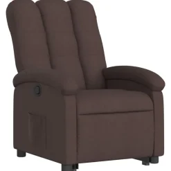 vidaXL Fauteuil inclinable marron foncé tissu