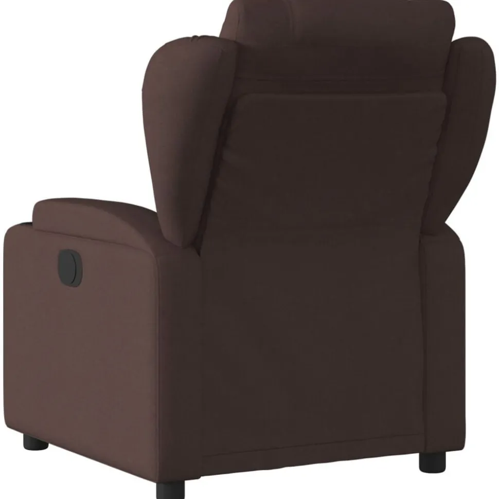 vidaXL Fauteuil inclinable Marron foncé Tissu