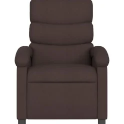 vidaXL Fauteuil inclinable Marron foncé Tissu