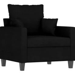 vidaXL Fauteuil Noir 60 cm Tissu