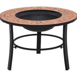 vidaXL Foyer mosaïque Terre cuite 68 cm Céramique