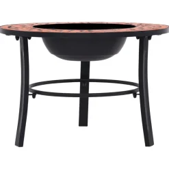 vidaXL Foyer mosaïque Terre cuite 68 cm Céramique