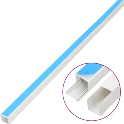 vidaXL Goulotte de câble auto-adhésive 10x10 mm 10 m PVC