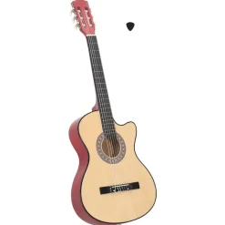 vidaXL Guitare acoustique pan coupé western avec 6 cordes 38" tilleul
