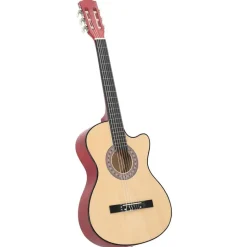 vidaXL Guitare acoustique pan coupé western avec 6 cordes 38" tilleul
