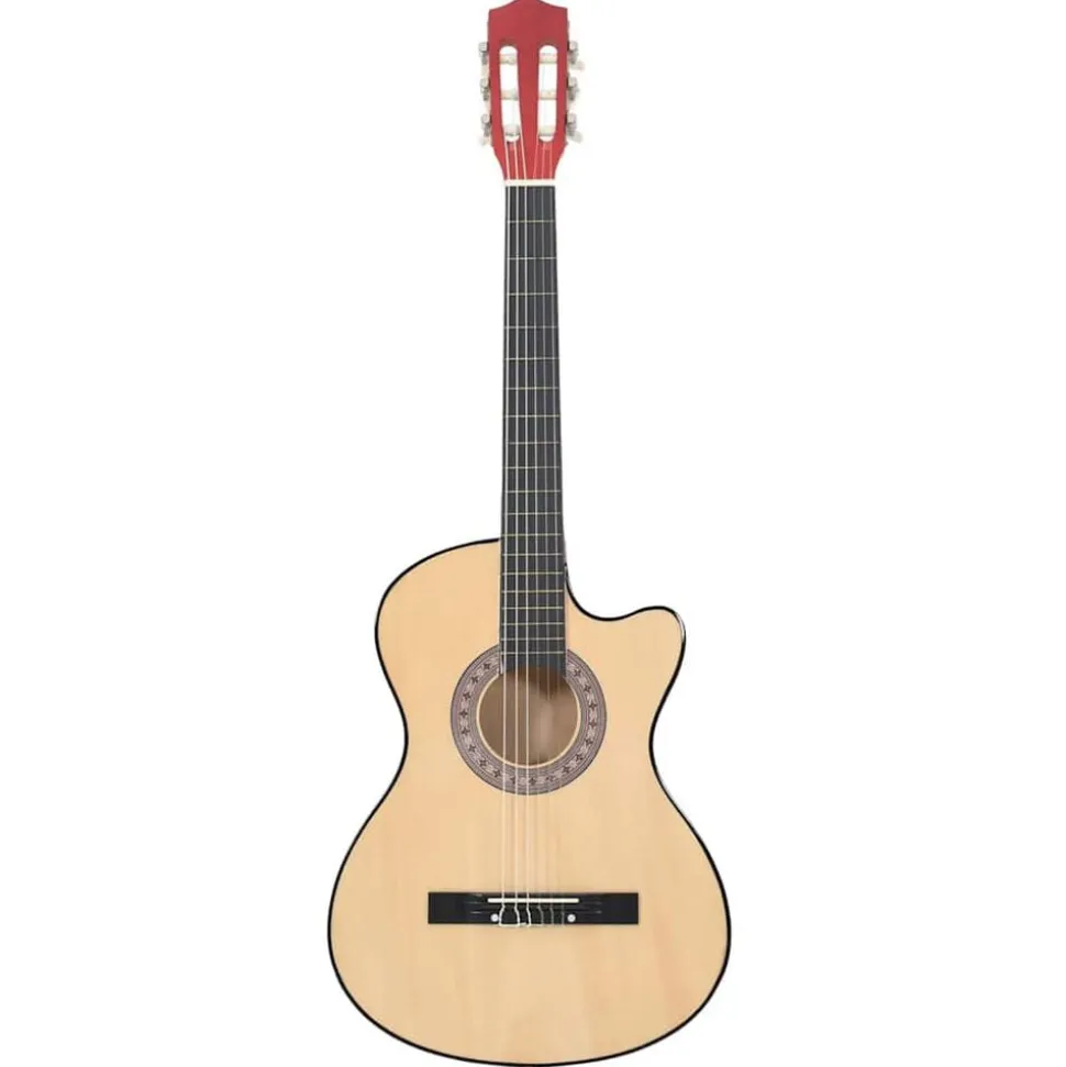 vidaXL Guitare acoustique pan coupé western avec 6 cordes 38" tilleul