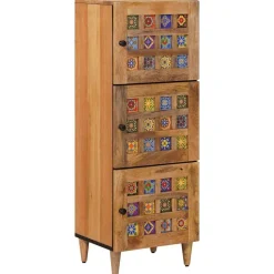 vidaXL Haut Armoire Naturel 40 x 33 x 110 cm Bois de mangue massif