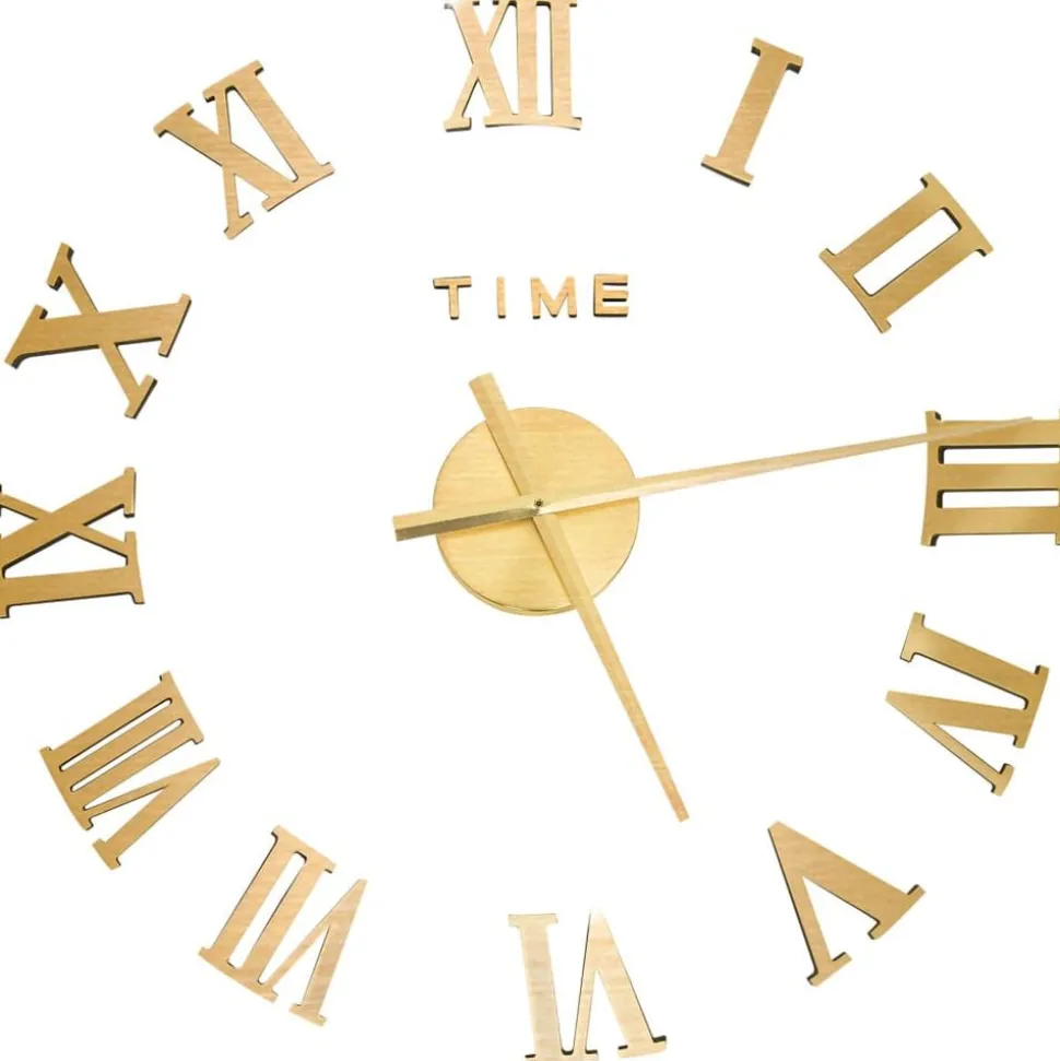 vidaXL Horloge murale 3D Design moderne Doré 100 cm XXL