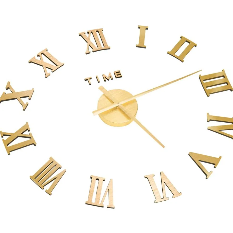 vidaXL Horloge murale 3D Design moderne Doré 100 cm XXL