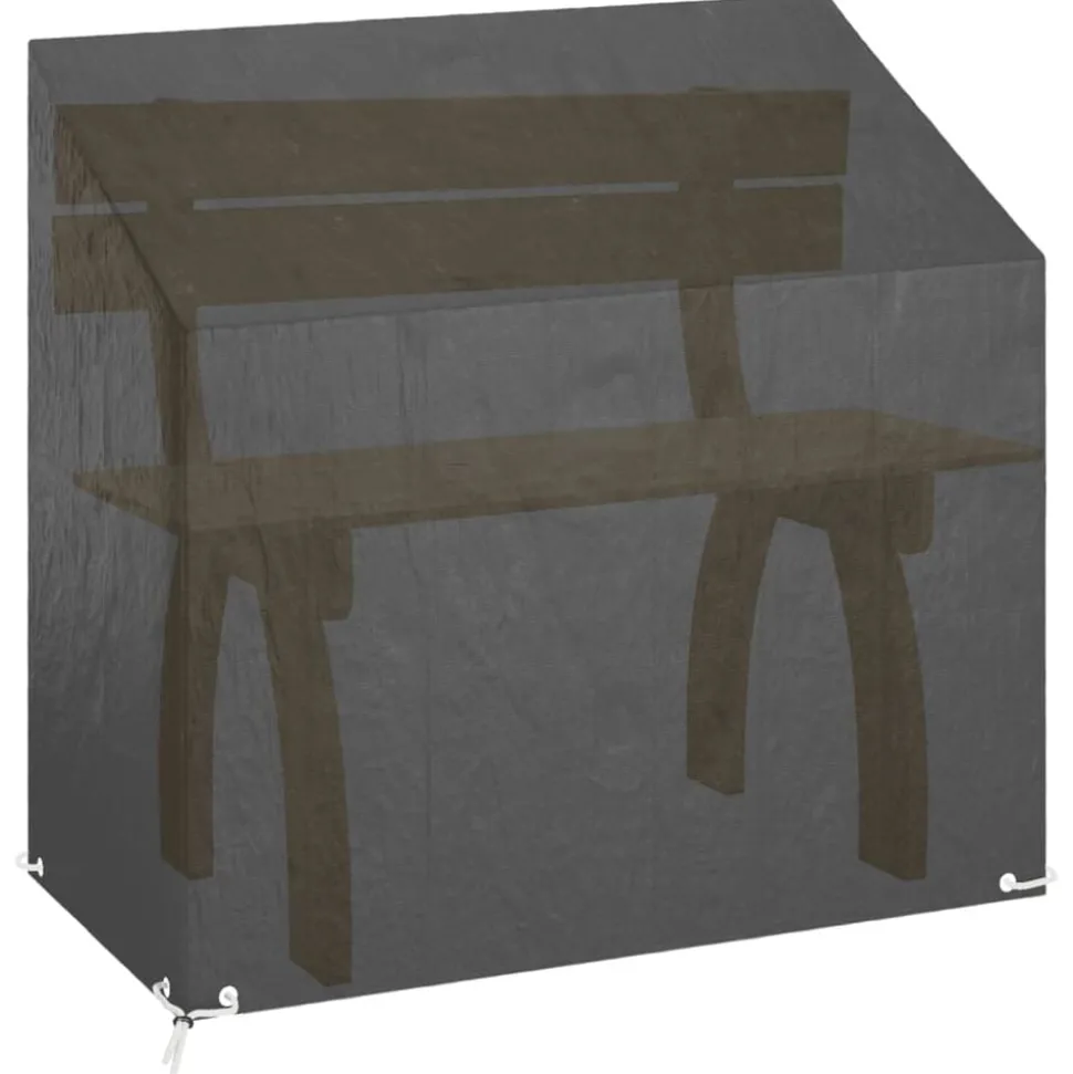 vidaXL Housse de banc de jardin 8 œillets 130x70x70/88 cm polyéthylène