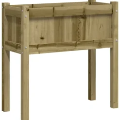 vidaXL Jardinière avec pieds 70x31x70 cm bois de pin imprégné