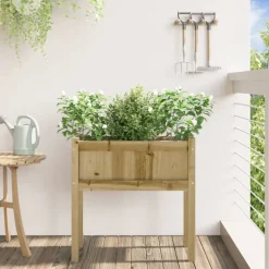 vidaXL Jardinière avec pieds 70x31x70 cm bois de pin imprégné