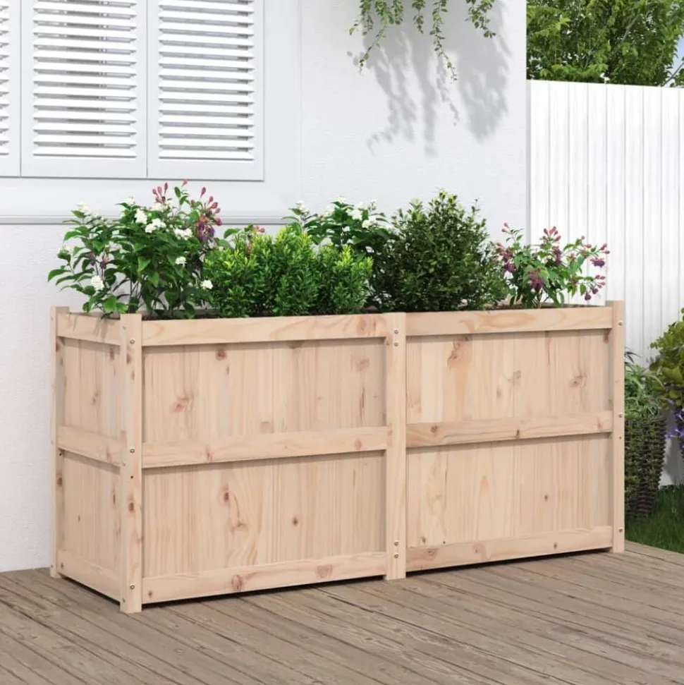 vidaXL Jardinière 150x50x70 cm bois de pin massif