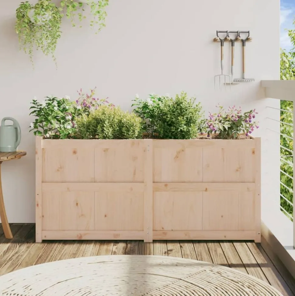 vidaXL Jardinière 150x50x70 cm bois de pin massif