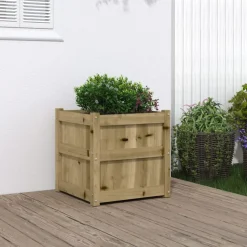 vidaXL Jardinière 50x50x50 cm bois de pin imprégné