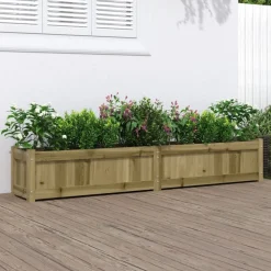 vidaXL Jardinière 180x31x31 cm bois de pin imprégné