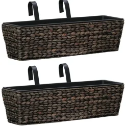 vidaXL Jardinières 2 pcs Jacinthe d'eau Marron