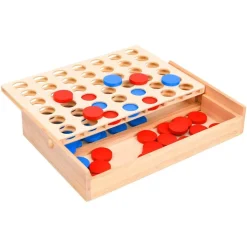 vidaXL Jeu 4 en ligne 24x15x4 cm Bois solide