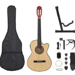 vidaXL Jeu de guitare 12 pcs occidental avec égaliseur et 6 cordes