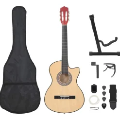 vidaXL Jeu de guitare 12 pcs acoustique pan coupé western 6 cordes 38"