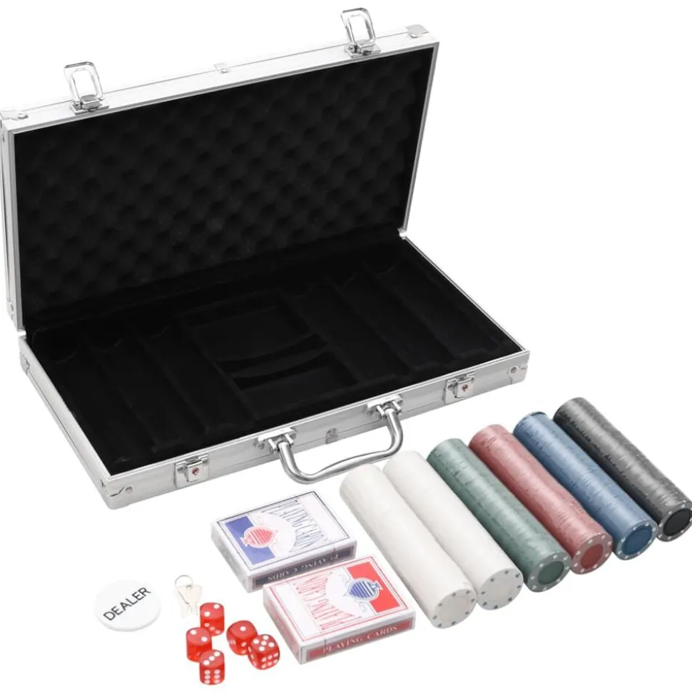 vidaXL Jeu de jetons de poker 300 pcs 4 g