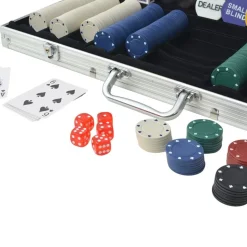 vidaXL Jeu de poker avec 500 jetons Aluminium