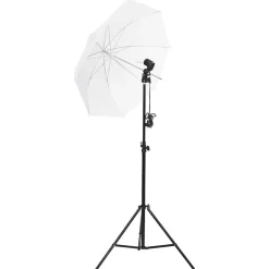 vidaXL Kit d'éclairage de studio avec toiles de fond et parapluies