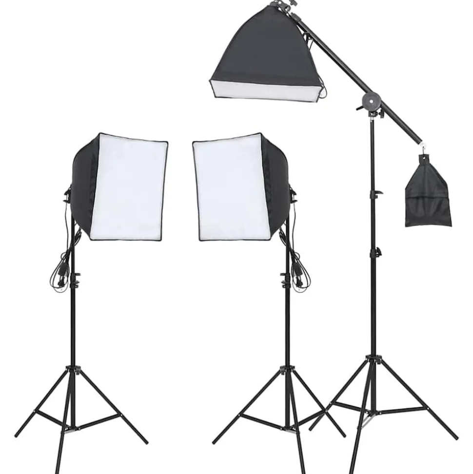 vidaXL Kit d'éclairage de studio avec trépied et boîte à lumière