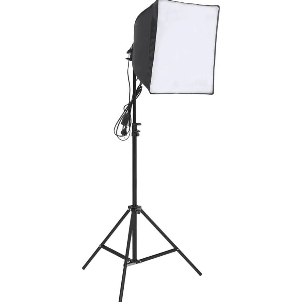 vidaXL Kit d'éclairage de studio avec trépied et boîte à lumière