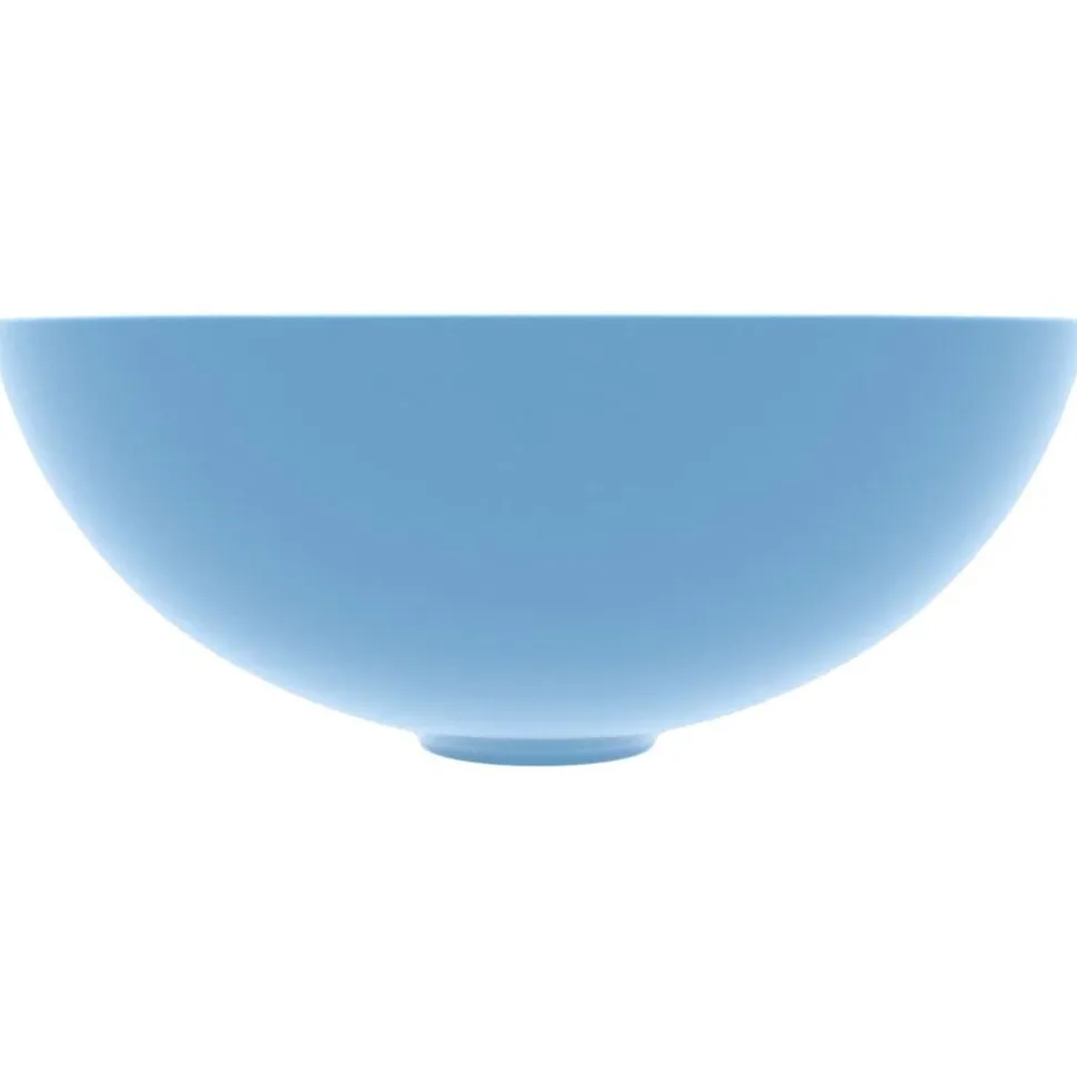 vidaXL Lavabo de salle de bain Céramique Bleu clair Rond