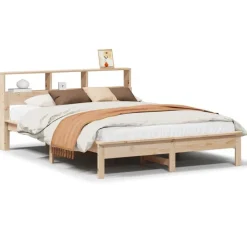 vidaXL Lit bibliothèque sans matelas 120x200 cm bois de pin massif