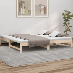 vidaXL Lit coulissant sans matelas 2x(90x200) cm Bois de pin massif