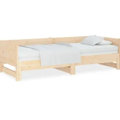 vidaXL Lit coulissant sans matelas bois de pin solide 2x(80x200) cm