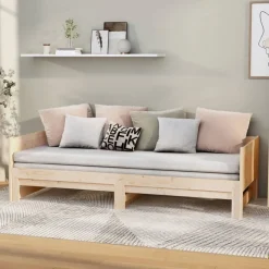 vidaXL Lit coulissant sans matelas bois de pin solide 2x(80x200) cm