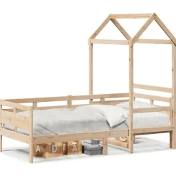 vidaXL Lit de jour avec toit sans matelas 80x200 cm bois massif
