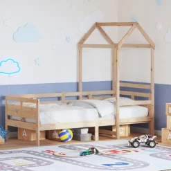 vidaXL Lit de jour avec toit sans matelas 80x200 cm bois massif