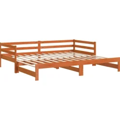 vidaXL Lit de jour et lit gigogne sans matelas 90x200 cm bois massif